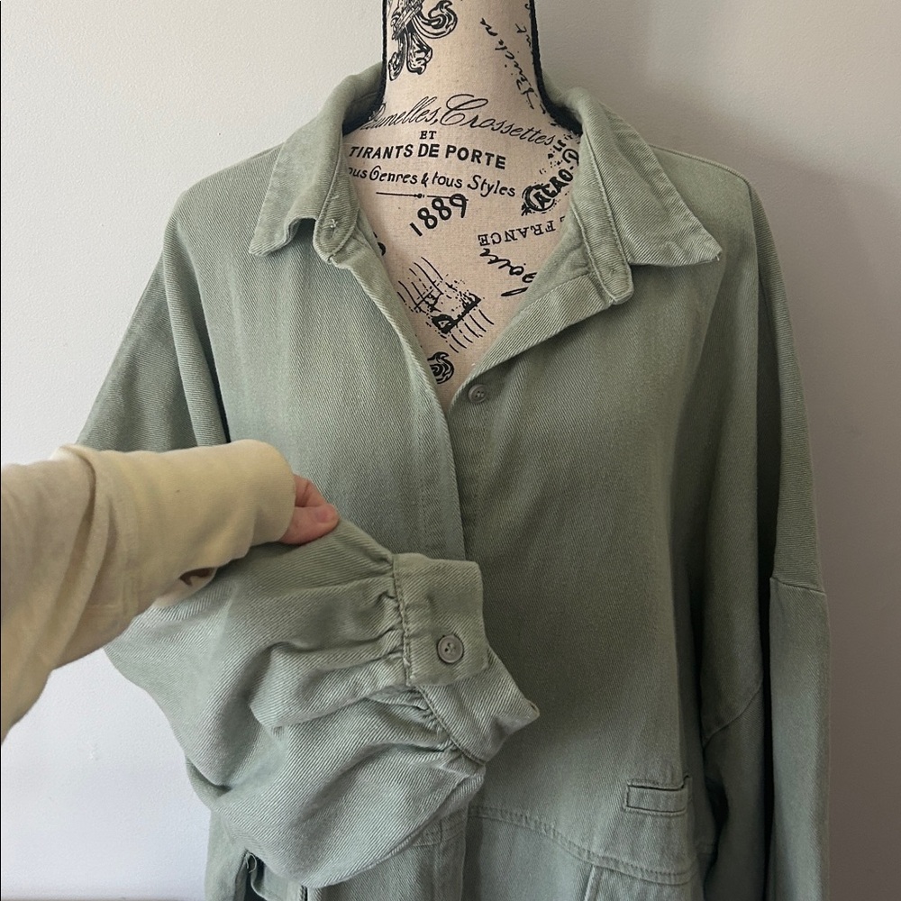 Misguided Denim Oversized Shacket Shirt Jacket Women’s size 12 - Picture 5 of 10